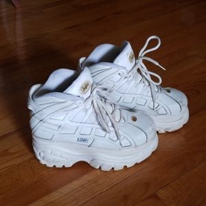 Buffalo London Hi-Top Platform Sneakers in White